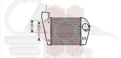 ECHANGEUR 2.7 -3.0 TDI DROIT 205 x 195 x 75 → 4F7008001 Pour AUDI A6 - AD093 05/04→09/08