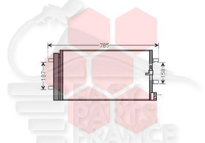 CONDENSEUR A/BOUTEILLE TT TYPES SAUF HYBRID - 640 X 340 X 16 Pour AUDI A6 (4G2)- AD095 04/11→08/14