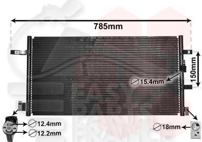 CONDENSEUR S/BOUTEILLE TT TYPES SAUF 2.0TFSI - HYBRID BA - 645 X 344 X 16 Pour AUDI Q5 - AD131 07/12→12/16