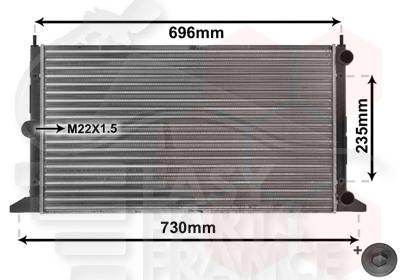 RADIA 2.0 I - 1.9 TDI MOT: 1Z/AHU/AFN/AVG - 645 X 377 X25 Pour FORD GALAXY - FD080 07/95→03/00