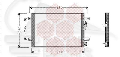 CONDENSEUR TT TYPES - 545 X 365 X 20 Pour FORD GALAXY - FD080 07/95→06/00