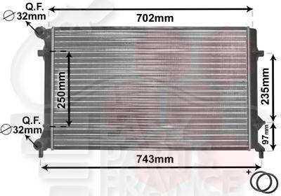 RADIA 1.4/1.6 I -2.0 TFSI 650 X 415 X 23 Pour SEAT ALTEA - SE020 05/04→05/09