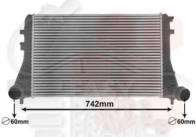 ECHANGEUR 2.0 TFSI MOT: CCZB 625 X 405 X 38 Pour SEAT ALTEA - SE021 05/09→