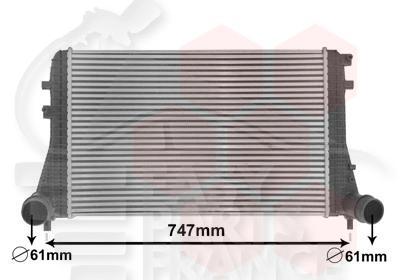 ECHANGEUR 1.6 TDI - 2.0 TDI 617 X 407 X 32 Pour SEAT ALTEA - SE021 05/09→
