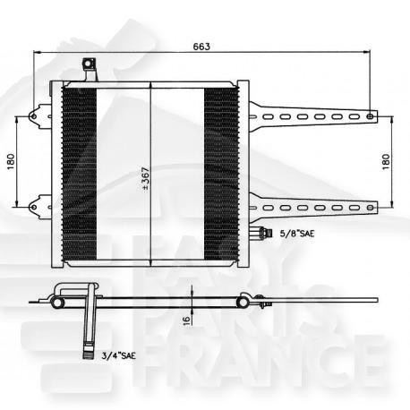 CONDENSEUR ESS - 355 X 350 X 19 Pour SEAT AROSA - SE030 07/97→09/00