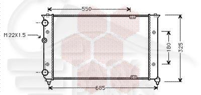 RADIA 2.0 16V CUPRA - DIESEL TDI 66/81 KW +/- CLIM - 630 X 320 X 28 Pour SEAT CORDOBA - SE041 11/96→09/99