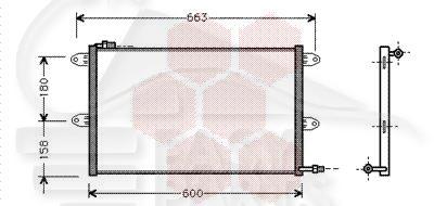 CONDENSEUR TT TYPES - 550 X 330 X 25 Pour SEAT CORDOBA - SE041 11/96→09/99