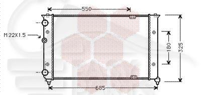 RADIA 2.0 16V CUPRA - DIESEL TDI 66/81 KW +/- CLIM - 630 X 320 X 28 Pour SEAT IBIZA - SE052 07/93→10/96
