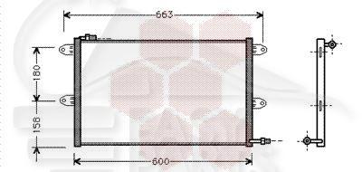 CONDENSEUR TT TYPES - 550 X 330 X 25 Pour SEAT IBIZA - SE052 07/93→10/96