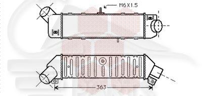 ECHANGEUR 1.8 - 1.9 TD - 295 X 94 X 85 Pour SEAT CORDOBA - SE042 10/99→09/02