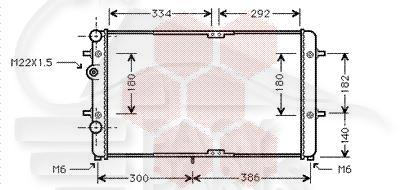 RADIA TT TYPES sauf 1.8 I 20 V 645 x 370 x 23 Pour SEAT CORDOBA - SE042 10/99→09/02