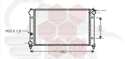 RADIA 1.2/1.5 CARBU - 600 X 318 X 22 Pour SEAT IBIZA - SE050 08/84→03/91