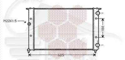 RADIA 1.4 A/CLIM → 00 - 1.6 / 1.9 TD A/CLIM 628 x 370 x 34 Pour SEAT INCA - SE070 01/96→