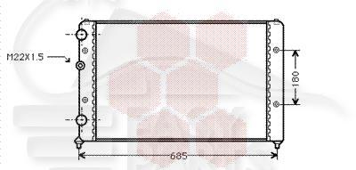 RADIA 1.7 SDI A/CLIM → 98 - 1.9 SDI A/CLIM 628 x 370 x 34 Pour SEAT INCA - SE070 01/96→