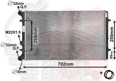 RADIA 1.9 TDI - 650 x 414 x 25 Pour SEAT LEON - SE080 03/00→08/05