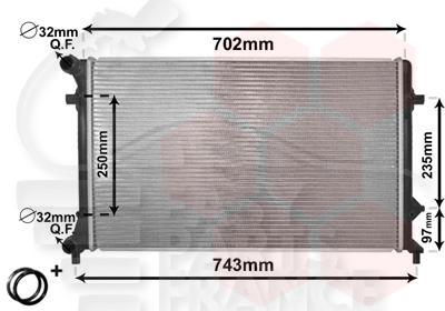 RADIA 1.6 A/CLIM - 2.0 - 648 X 398 X 26 Pour SEAT LEON - SE082 06/09→12/12