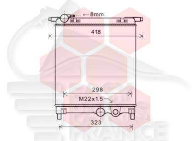 RADIATEUR 1.0 I - 356 X 359 X 18 Pour SKODA CITIGO - SK010 05/12→04/17