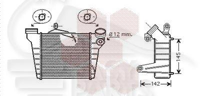 ECHANGEUR 1.9 TDI MOT: ASZ KW96 - 183 X 189 X 64 P Pour SKODA FABIA - SK021 04/04→03/07