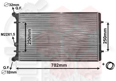 RADIA 1.6/1.8 - 1.9 SDI/TDI 66 KW S/CLIM - 650 x 415 x 25 Pour SKODA OCTAVIA - SK040 05/97→07/00