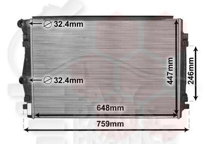 RADIA 1.4 TSI HD - 2.0 TDI HD - 650 X 448 X 24 Pour SKODA OCTAVIA - SK044 11/12→02/17