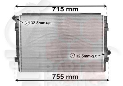 RADIA 2.0 TSI - 650 X 449 X 34 Pour SKODA OCTAVIA - SK044 11/12→02/17