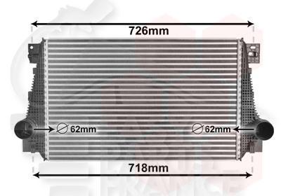 ECHANGEUR 2.0 BITDI 132KW 617 X 404 X 31 Pour VOLKSWAGEN AMAROK - VO010 02/10→05/12