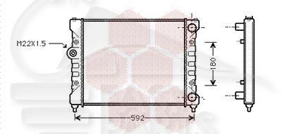 RADIA 1.6 S/CLIM → 97 525 x 322 x 30 Pour VOLKSWAGEN CADDY - VO220 08/96→02/04