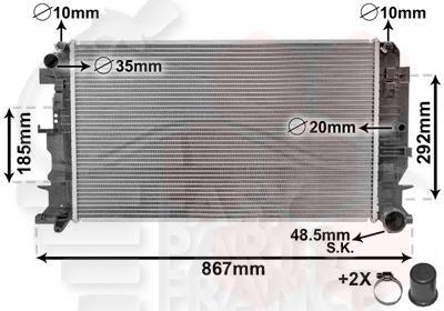 RADIA DIESEL TT TYPES BM 660 X 415 X 26 Pour VOLKSWAGEN CRAFTER - VO031 07/11→12/16