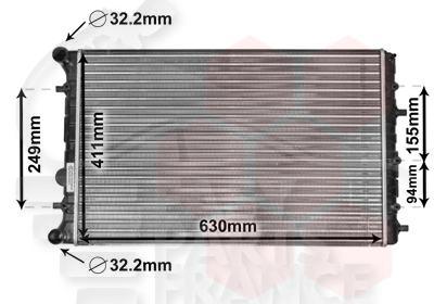 RADIATEUR 1.4I 16V BM A/CLIM 630 X 411 X 22 Pour VOLKSWAGEN FOX - VO040 01/04→12/09