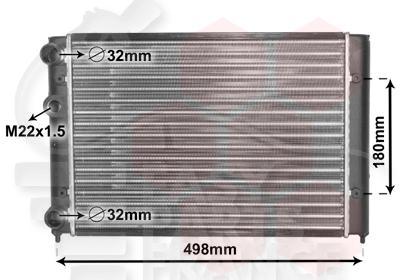 RADIA 1.4 - 1.6 BM 92-94 - 1.6 8V MOT AEE 95 → 430 X 320 X 34 Pour VOLKSWAGEN GOLF 3 - VO052 08/91→12/97