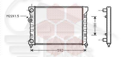 RADIA 1.6 BM → 92 - 1.6 8V MOT AEA 94 → 525 X 322 X 34 Pour VOLKSWAGEN GOLF 3 - VO052 08/91→12/97