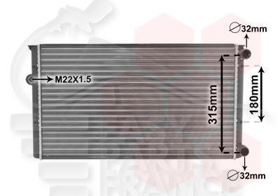 RADIA 1.6/1.8/2.0 ESS - 1.9 SDI/1.9 TD A/CLIM 630 X 377 X 34 Pour VOLKSWAGEN VENTO - VO021 08/91→
