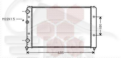 RADIA 2.8 A/SUPPORT - 627 X 377 X 32 Pour VOLKSWAGEN VENTO - VO021 08/91→