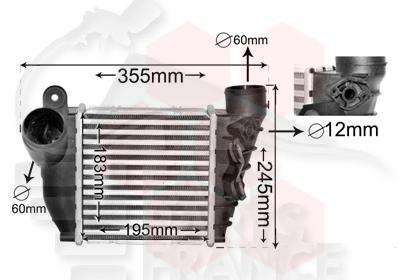 ECHANGEUR 1.8 TURBO - 1.9 TDI S/SONDE 99 → - 183 X 190 X 64 Pour VOLKSWAGEN GOLF 4 - VO053 10/97→07/03