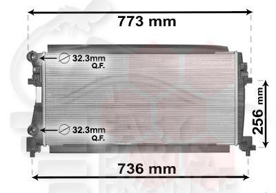 RADIA 1.6 TDI - 620 X 322 X 24 Pour VOLKSWAGEN GOLF 7 - VO061 11/12→12/16