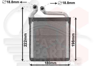 RADIA DE CHAUF TT TYPES M/DENSO - 153 X 180 X 27 Pour VOLKSWAGEN GOLF PLUS - VO056 04/05→03/09
