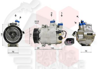 COMPRESSEUR DE CLIM Pour VOLKSWAGEN GOLF PLUS - VO056 04/05→03/09