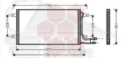 CONDENSEUR TT TYPES 610 X 375 X 30 Pour VOLKSWAGEN LT II - VO090 05/96→