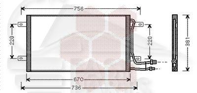 CONDENSEUR TT TYPES 610 X 375 X 30 Pour VOLKSWAGEN LT II - VO090 01/97→