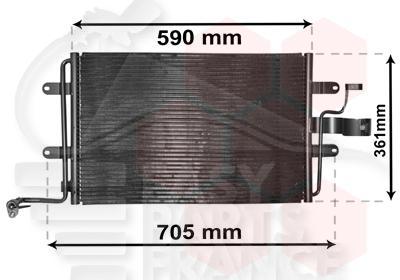 CONDENSEUR 1.9 TDI - 2.0 ESS 01 → - 540 X 360 X 20 Pour VOLKSWAGEN NEW BEETLE - VO100 12/98→06/05