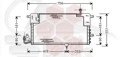 CONDENSEUR TT TYPES 660 X 350 X 35 Pour VOLKSWAGEN PASSAT - VO110 04/88→09/93