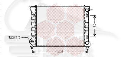 RADIA 1.6 CL S/CLIM 430 x 320 x 34 Pour VOLKSWAGEN PASSAT - VO110 04/88→09/93