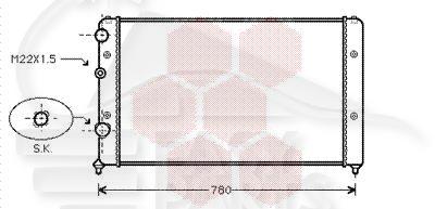 RADIA 1.6/1.8/2.0 BM A/CLIM - 2.8/2.9 BM +/- CLIM 722 X 377 X 34 Pour VOLKSWAGEN PASSAT - VO111 10/93→09/96