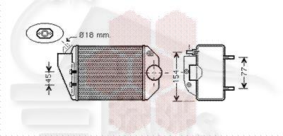 ECHANGEUR 2.5 TDI GAUCHE - 215 X 172 X 62 Pour VOLKSWAGEN PASSAT - VO112 10/96→09/00