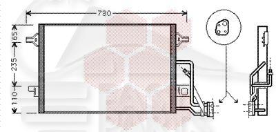 CONDENSEUR 4.0 I - 570 x 400 x 16 Pour VOLKSWAGEN PASSAT - VO113 10/00→03/05