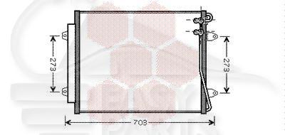 CONDENSEUR 1.4/2.0 TSI 575 X 460 X 16 Pour VOLKSWAGEN PASSAT - VO114 04/05→09/10