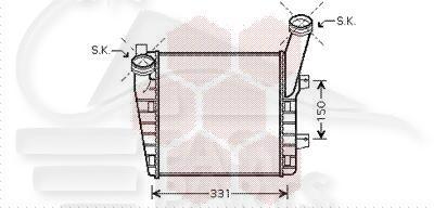 ECHANGEUR 2.5/3.0 TDI DROIT 286 X 292 X 50 Pour VOLKSWAGEN TOUAREG - VO180 12/02→12/06