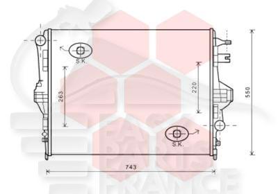 RADIA 3.0 I HYBRID- 3.0 TDI - 3.6 FSI 700 X 550 X 32 Pour VOLKSWAGEN TOUAREG - VO182 01/11→07/14