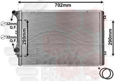 RADIA 1.4 TSI HD -1.9 TDI HD - 650 X 444 X 32 Pour VOLKSWAGEN TOURAN - VO190 02/03→12/06