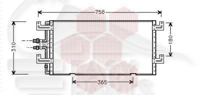 CONDENSEUR TT TYPES → 00 ATT REF OE 680 X 310 X 25 Pour VOLKSWAGEN TRANSPORTER T4 - VO202 08/96→10/03